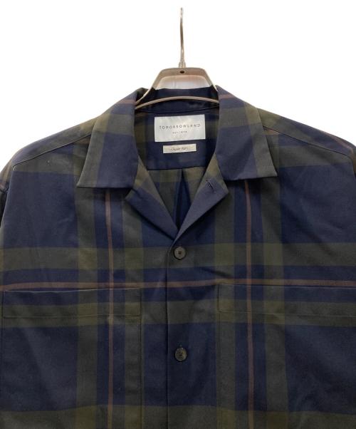 TOMORROW LAND（トゥモローランド）TOMORROW LAND (トゥモローランド) 2/90ウール オープンカラーシャツ ネイビー サイズ:sの古着・服飾アイテム