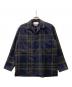 TOMORROW LAND（トゥモローランド）の古着「2/90ウール オープンカラーシャツ」｜ネイビー