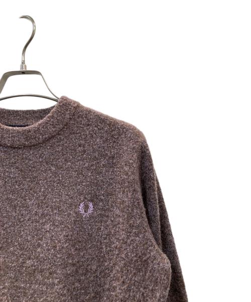 FRED PERRY（フレッドペリー）FRED PERRY (フレッドペリー) Boucle Jumper ブークレニット パープル サイズ:36の古着・服飾アイテム