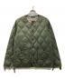 TAION（タイオン）の古着「U NECK BUTTON JACKETS ダウンジャケット」｜グリーン