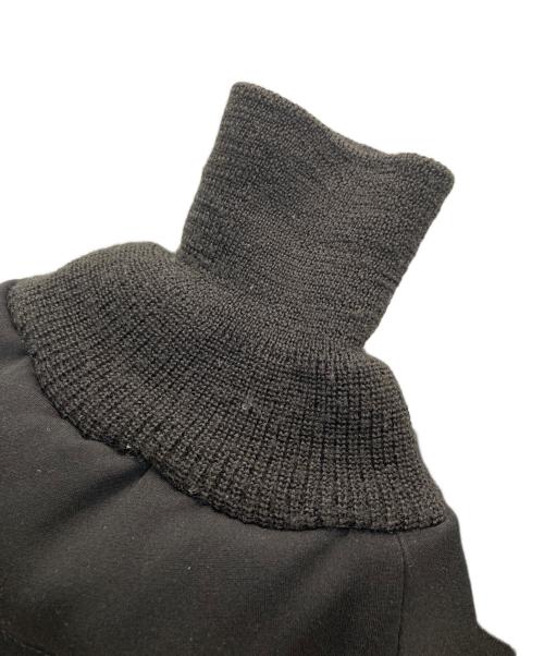 ENFOLD（エンフォルド）ENFOLD (エンフォルド) ダブルサテンMIDIダウン ノーカラーダウンコート ブラック サイズ:36の古着・服飾アイテム