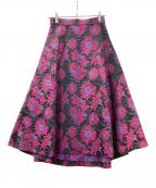 Mystradaマイストラーダ）の古着「サイドフレアジャガードスカート」｜パープル