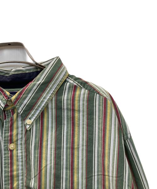 CHAPS（チャップス）CHAPS (チャップス) ストライプシャツ グリーン サイズ:XLの古着・服飾アイテム