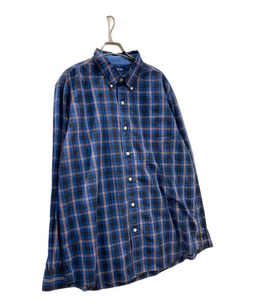 CHAPS（チャップス）CHAPS (チャップス) チェックシャツ ネイビー サイズ:XLの古着・服飾アイテム