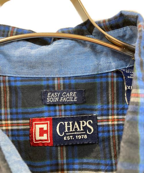CHAPS（チャップス）CHAPS (チャップス) チェックシャツ ネイビー サイズ:XLの古着・服飾アイテム