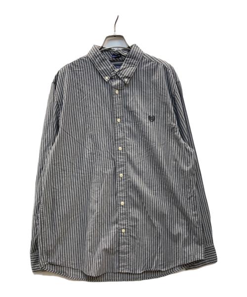 CHAPS（チャップス）CHAPS (チャップス) ストライプシャツ ブラック サイズ:Lの古着・服飾アイテム