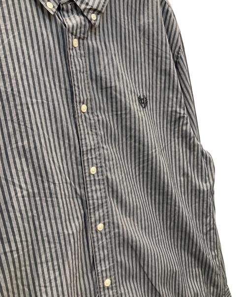 CHAPS（チャップス）CHAPS (チャップス) ストライプシャツ ブラック サイズ:Lの古着・服飾アイテム