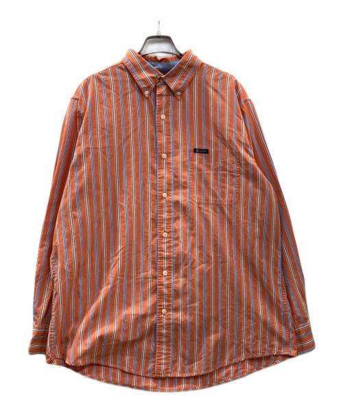 CHAPS（チャップス）CHAPS (チャップス) ストライプシャツ オレンジ サイズ:Lの古着・服飾アイテム