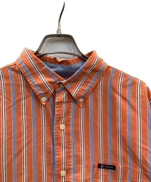 CHAPS（チャップス）CHAPS (チャップス) ストライプシャツ オレンジ サイズ:Lの古着・服飾アイテム
