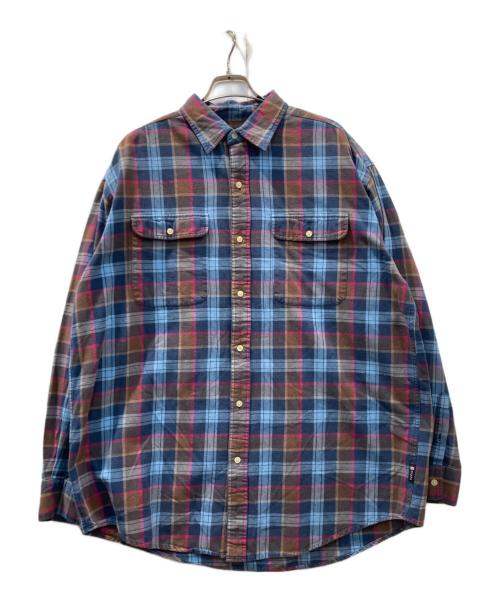 CHAPS（チャップス）CHAPS (チャップス) チェックシャツ ネイビー サイズ:XLの古着・服飾アイテム