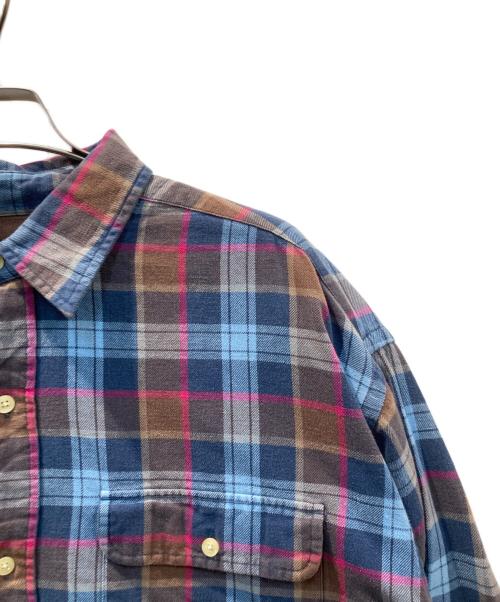 CHAPS（チャップス）CHAPS (チャップス) チェックシャツ ネイビー サイズ:XLの古着・服飾アイテム