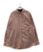 CHAPSチャップス）の古着「ストライプシャツ」｜オレンジ