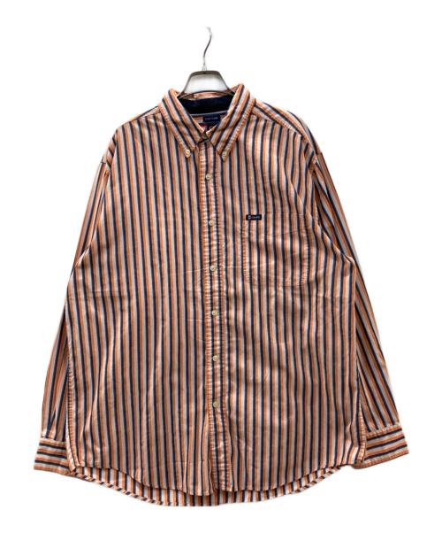 CHAPS（チャップス）CHAPS (チャップス) ストライプシャツ オレンジ サイズ:Lの古着・服飾アイテム