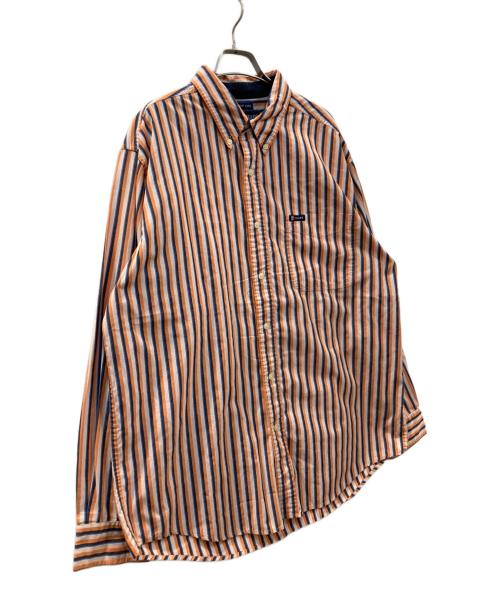 CHAPS（チャップス）CHAPS (チャップス) ストライプシャツ オレンジ サイズ:Lの古着・服飾アイテム