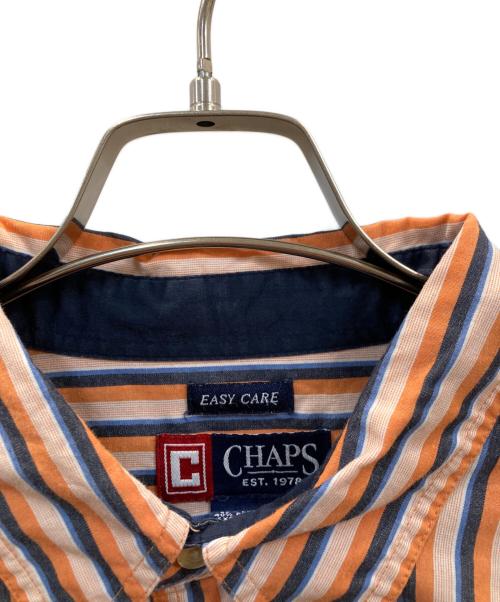 CHAPS（チャップス）CHAPS (チャップス) ストライプシャツ オレンジ サイズ:Lの古着・服飾アイテム