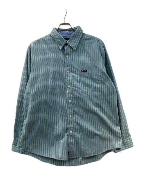 CHAPS（チャップス）CHAPS (チャップス) ストライプシャツ グリーン サイズ:XLの古着・服飾アイテム