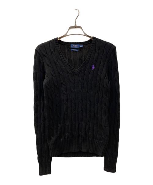 POLO RALPH LAUREN（ポロ・ラルフローレン）POLO RALPH LAUREN (ポロ・ラルフローレン) ニット ブラック サイズ:Sの古着・服飾アイテム