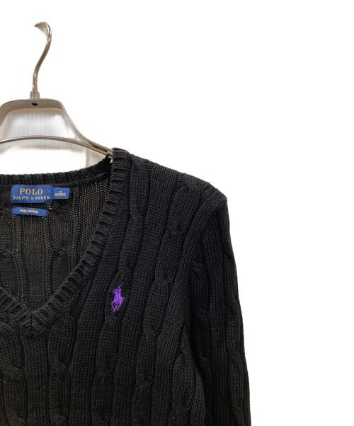 POLO RALPH LAUREN（ポロ・ラルフローレン）POLO RALPH LAUREN (ポロ・ラルフローレン) ニット ブラック サイズ:Sの古着・服飾アイテム