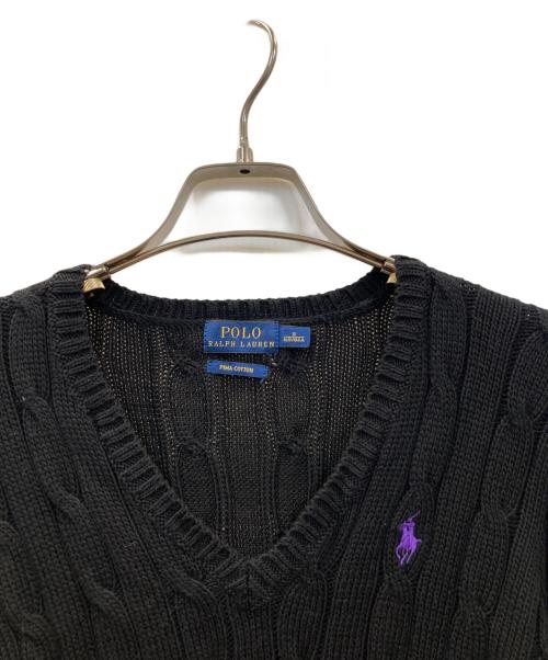 POLO RALPH LAUREN（ポロ・ラルフローレン）POLO RALPH LAUREN (ポロ・ラルフローレン) ニット ブラック サイズ:Sの古着・服飾アイテム