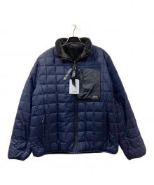 TAION（タイオン）の古着「リバーシブル ハイネック ライトダウン×ソフトボア ジャケット ダウンジャケット」｜ネイビー