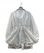 LE PHILル フィル）の古着「タイプライター バイオ ブラウス」｜ホワイト