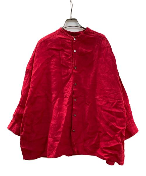 ICHI Antiquites（イチアンティークス）ICHI Antiquites (イチアンティークス) リネンシャツ レッド サイズ:Mの古着・服飾アイテム