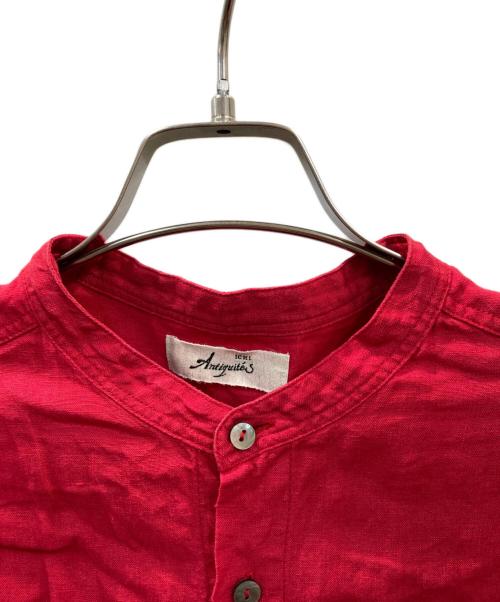ICHI Antiquites（イチアンティークス）ICHI Antiquites (イチアンティークス) リネンシャツ レッド サイズ:Mの古着・服飾アイテム
