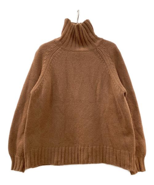 休日と詩（キュウジツトウタ）休日と詩 (キュウジツトウタ) ハイネックウールニット ブラウン サイズ:ーの古着・服飾アイテム