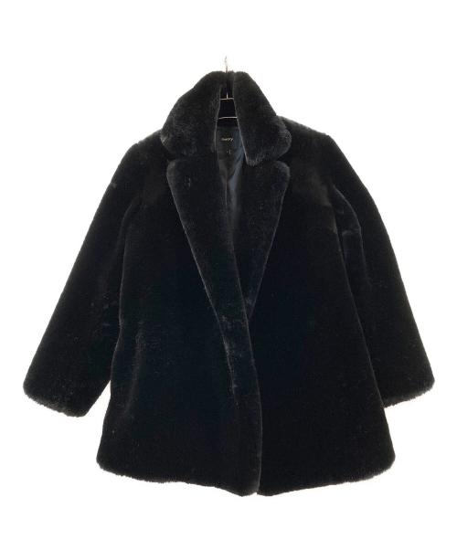 theory（セオリー）theory (セオリー) フェイクファーコート ブラック サイズ:2の古着・服飾アイテム
