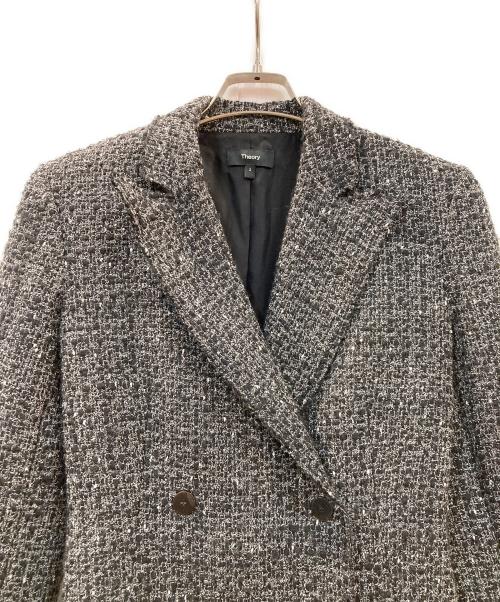 theory（セオリー）theory (セオリー) ツイードコート グレー サイズ:2の古着・服飾アイテム