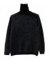 HIDE AWAYS NICOLE（ハイダウェイ二コル）の古着「ゼブラ柄衿ファスナータートルネックニット」｜ブラック