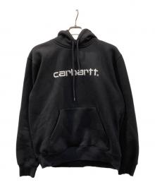 CarHartt（カーハート）の古着「刺繍ロゴ プルオーバーパーカー」｜ブラック