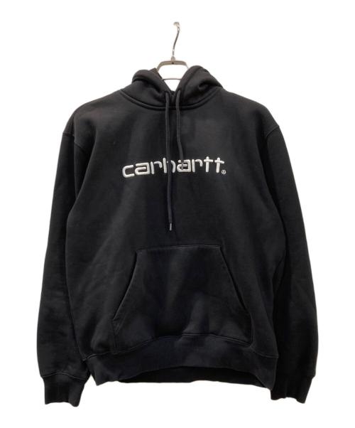 CarHartt（カーハート）CarHartt (カーハート) 刺繍ロゴ プルオーバーパーカー ブラック サイズ:Mの古着・服飾アイテム