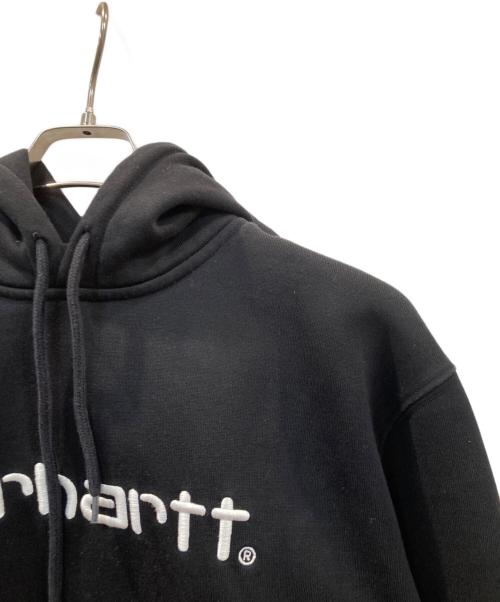CarHartt（カーハート）CarHartt (カーハート) 刺繍ロゴ プルオーバーパーカー ブラック サイズ:Mの古着・服飾アイテム