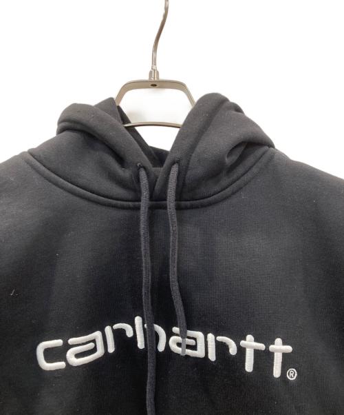CarHartt（カーハート）CarHartt (カーハート) 刺繍ロゴ プルオーバーパーカー ブラック サイズ:Mの古着・服飾アイテム