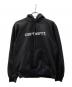 CarHartt（カーハート）の古着「刺繍ロゴ プルオーバーパーカー」｜ブラック