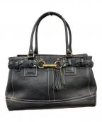 COACHコーチ）の古着「レザーバッグ」｜ブラック