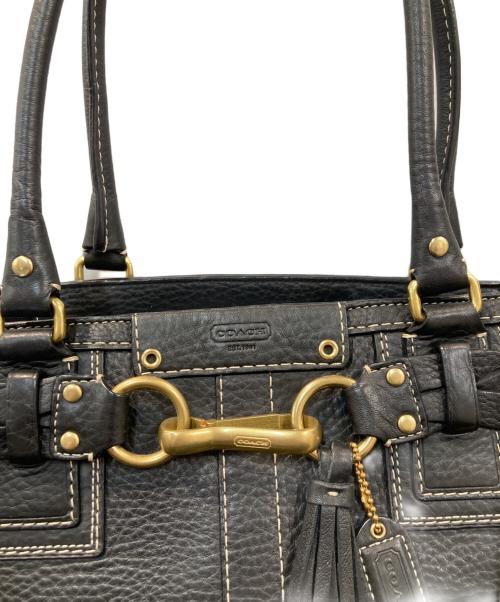 COACH（コーチ）COACH (コーチ) レザーバッグ ブラックの古着・服飾アイテム