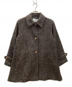 OPAQUE.CLIPオペークドットクリップ）の古着「ヘリンボーンステンカラーコート」｜ブラック