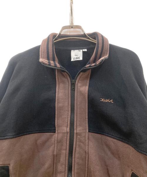 X-GIRL（エックスガール）X-girl (エックスガール) ジップジャケット ブラウン サイズ:Mの古着・服飾アイテム