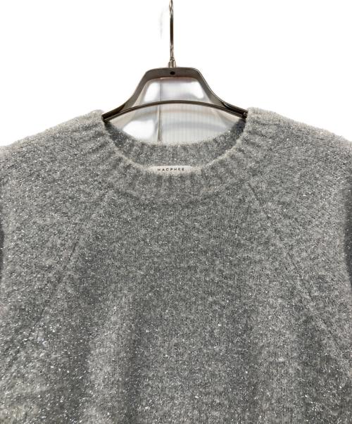 MACPHEE（マカフィー）MACPHEE (マカフィー) ルレックスウール混 ショートプルオーバー グレー サイズ:Sの古着・服飾アイテム
