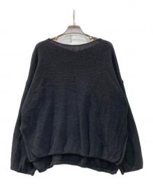 GALLARDA GALANTE（ガリャルダガランテ）の古着「コットンリネンニット」｜ブラック