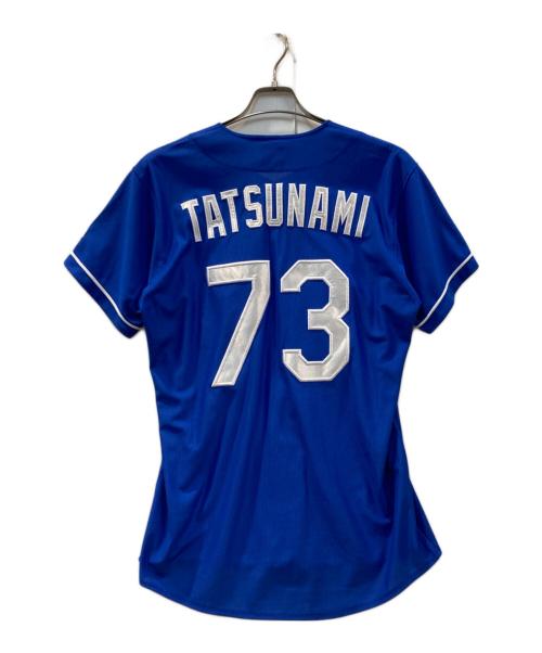 MIZUNO（ミズノ）MIZUNO (ミズノ) ＃73 立浪監督 中日ドラゴンズ ゲームシャツ ブルー サイズ:Mの古着・服飾アイテム