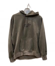 New Era（ニューエラ）の古着「ポリスウェード プルオーバーフーディー」｜グレー