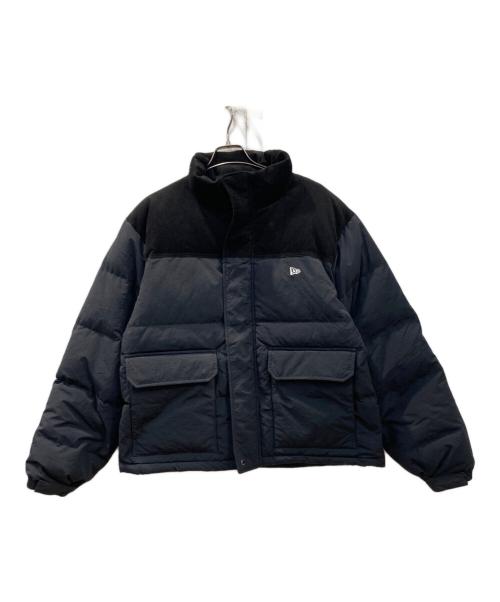 New Era（ニューエラ）New Era (ニューエラ) コーデュロイ切替ダウンジャケット ブラック サイズ:Lの古着・服飾アイテム