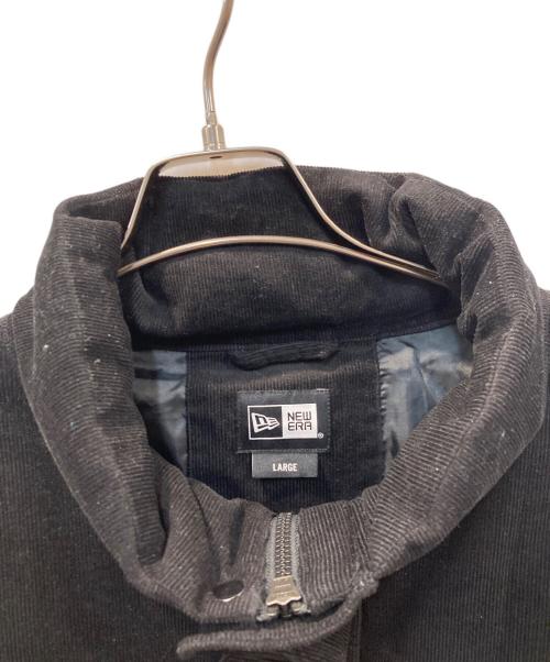 New Era（ニューエラ）New Era (ニューエラ) コーデュロイ切替ダウンジャケット ブラック サイズ:Lの古着・服飾アイテム