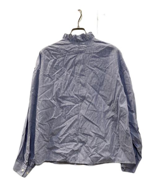 SLOBE IENA（スローブ イエナ）SLOBE IENA (スローブ イエナ) ミニフリルブラウス ストライプシャツ ブルー サイズ:-の古着・服飾アイテム