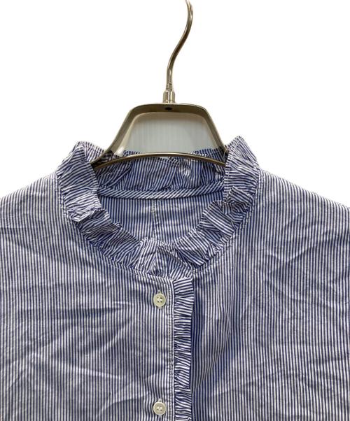 SLOBE IENA（スローブ イエナ）SLOBE IENA (スローブ イエナ) ミニフリルブラウス ストライプシャツ ブルー サイズ:-の古着・服飾アイテム