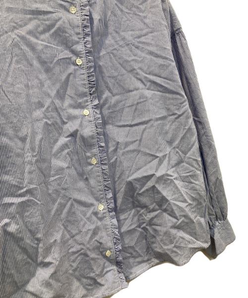 SLOBE IENA（スローブ イエナ）SLOBE IENA (スローブ イエナ) ミニフリルブラウス ストライプシャツ ブルー サイズ:-の古着・服飾アイテム