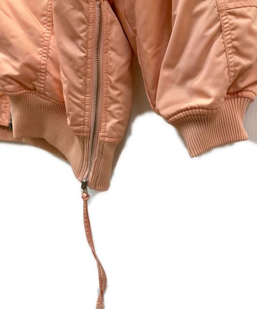 MAISON SPECIAL（メゾンスペシャル）MAISON SPECIAL (メゾンスペシャル) Multiway Knit Collar MA-1 リバーシブルブルゾン ピンク×グリーン サイズ:Mの古着・服飾アイテム